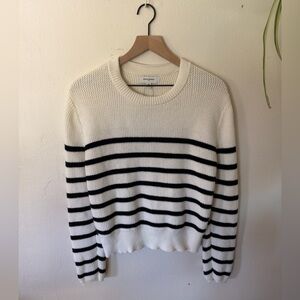 Banana Republic Black and White Striped Sweater
